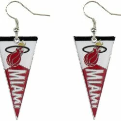 Miami Heat Pennant Earrings