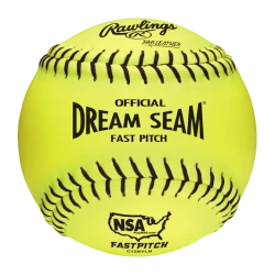 Rawlings Official NSA Fastpitch Softballs 12" (Dozen): C12BYLN