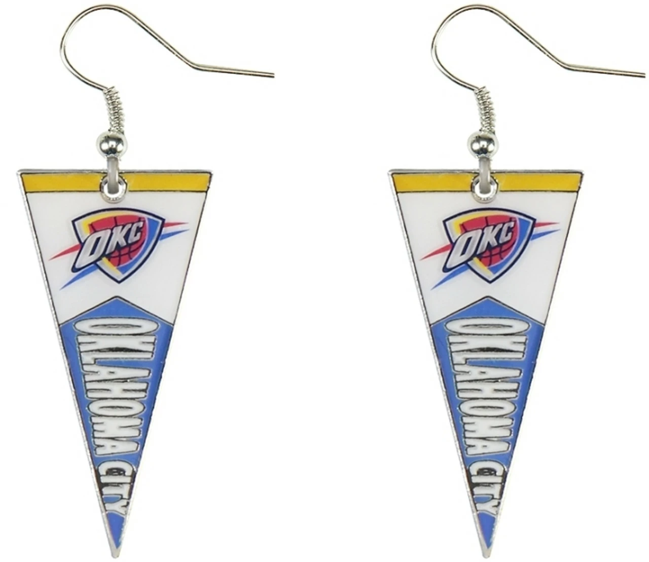 Oklahoma Thunder Pennant Earrings 1 Oklahoma Thunder Pennant Earrings