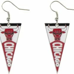 Chicago Bulls Pennant Earrings