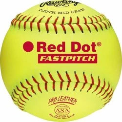 Rawlings Fastpitch 11 Inch Red Dot ASA Pro Leather Ball - One Dozen: P