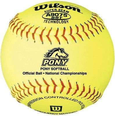WILSON SPORTING GOODS Wilson Pony League Fastpitch Softball 12 Inch (Dozen): A9075BSST 1 WILSON SPORTING GOODS Wilson Pony League Fastpitch Softball 12 Inch (Dozen): A9075BSST